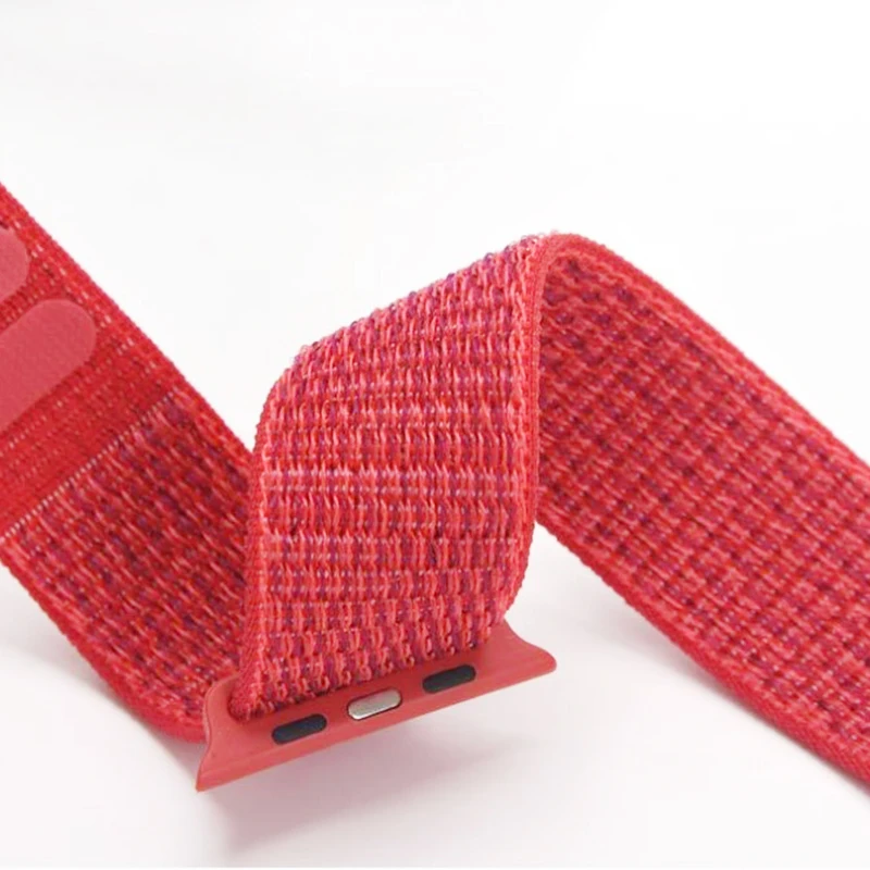 Laforuta Спортивная петля для Apple Watch Band 44 мм 40 iWatch нейлоновый ремешок 2019 двухслойные