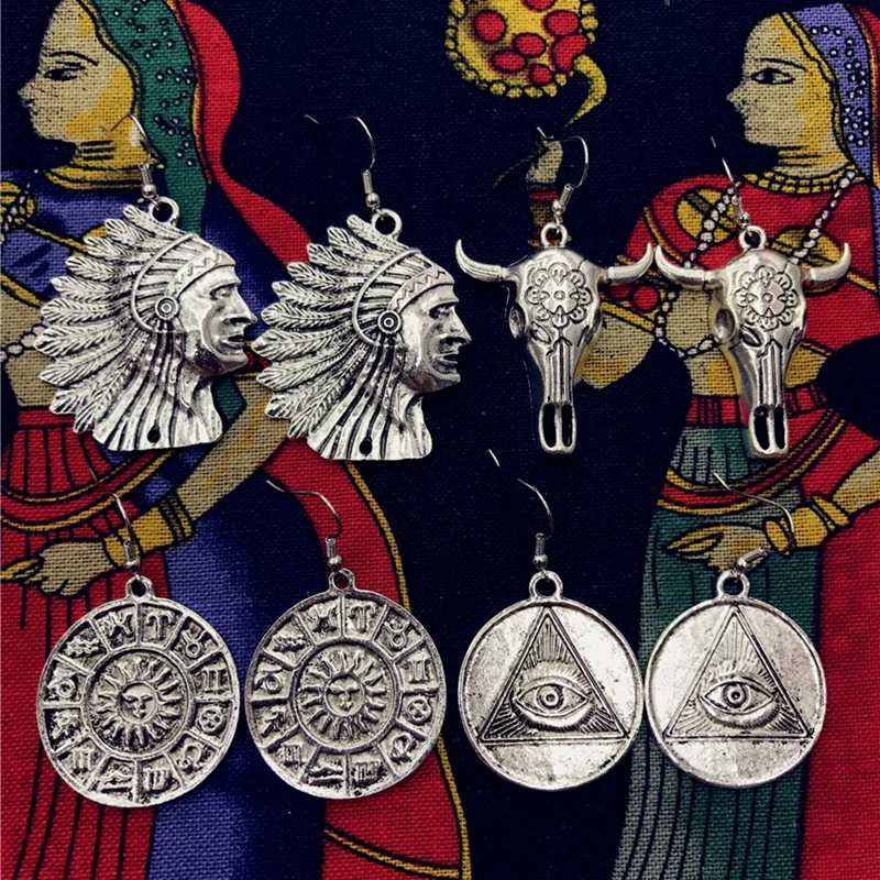 Jhumki Gypsy индийские женские ювелирные изделия ox eye тайские серебряные