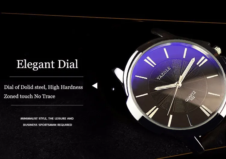 YAZOLE Мужские кварцевые часы люксовый бренд Бизнес повседневные водонепроницаемые из искусственной кожи мужские наручные часы Hodinky Relogio Masculino