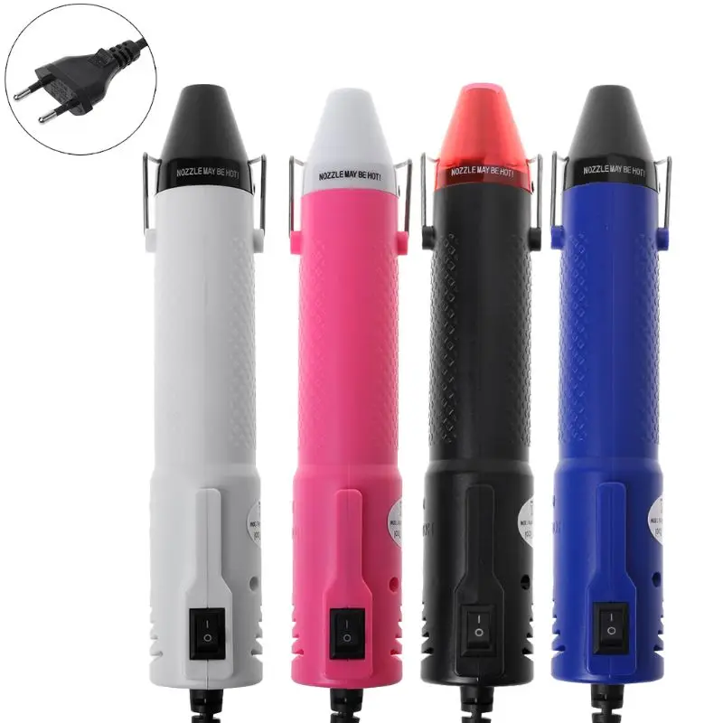 

130W 220V Mini Heat Gun Shrink Hot Air Temperature Electric Power Nozzles Tool DIY Embossing EU Plug