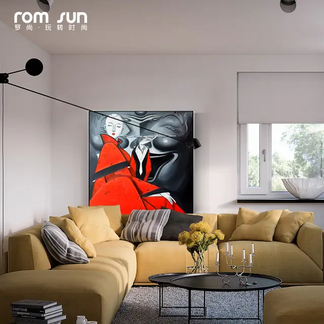 Us 3 78 36 Off Abstract Charming Woman Beauty Canvas Smoking Girl Art Wall Pictures For Living Room Home Decor Posters And Prints Art Poster In