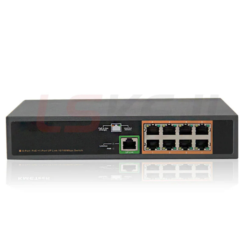 8CH PoE коммутатор IEEE 802.3af 8 портов 48 в POE мощность Быстрый Ethernet коммутатор для POE IP камера сетевая камера