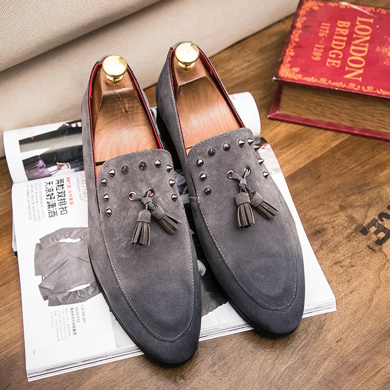 spiked tassel genuine leather men shoes luxury brand rivet designer 2018 male footwear formal dress studded oxford shoes for men (27)
