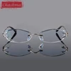Chashma Brand Eyeglasses Diamond Trimmed Rimless Glasses Titanium Fashionable Lady Eyeglasses Spectacle Frames Women ► Photo 2/6