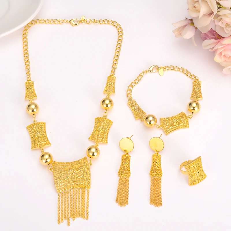 

African Party wedding bridal jewelry sets for Women Engagement Jewelry dubai india Ethiopia jewelry Middle East/Arab PNGGifts