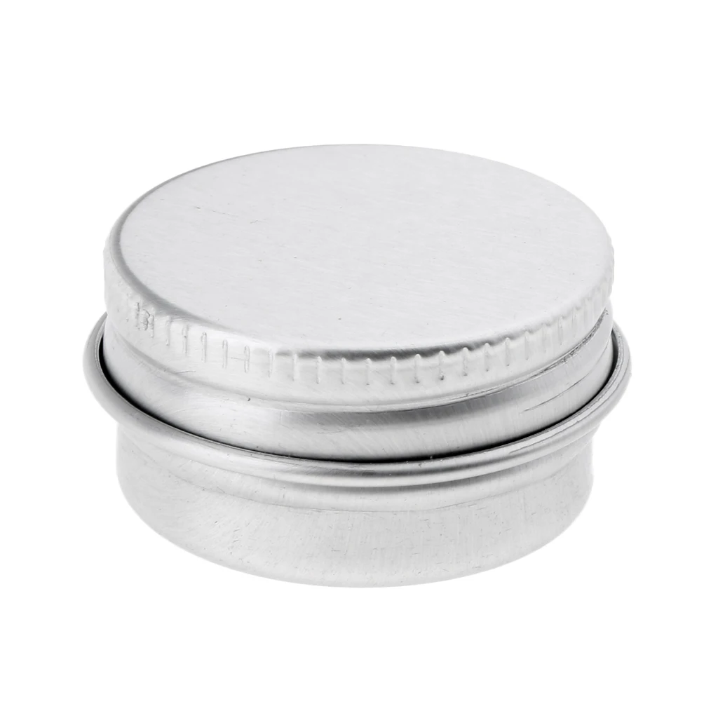 Lots 20pcs 5g Empty Cosmetic Pots Lip Balm Container Jar Small Powder Silver Aluminum Tins with Screw Lid