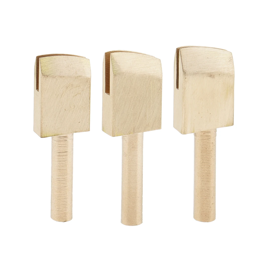 3Pieces Brass Leather Edge Sealing Tools Soldering Iron Tip to Burn Edge Decorate