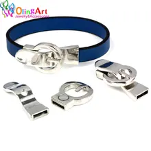 OlingArt 42x22 мм 2 шт. магнитные застежки круглые посеребренные цепочки и ожерелья крюк Fings bails DIY браслет застежка Изготовление ювелирных изделий