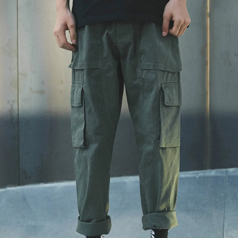 

Original Patchwork Pockets Mens Cargo Harem Pants Hip Hop Casual Jogger Tatical Trousers Harajuku Streetwear Male Pants
