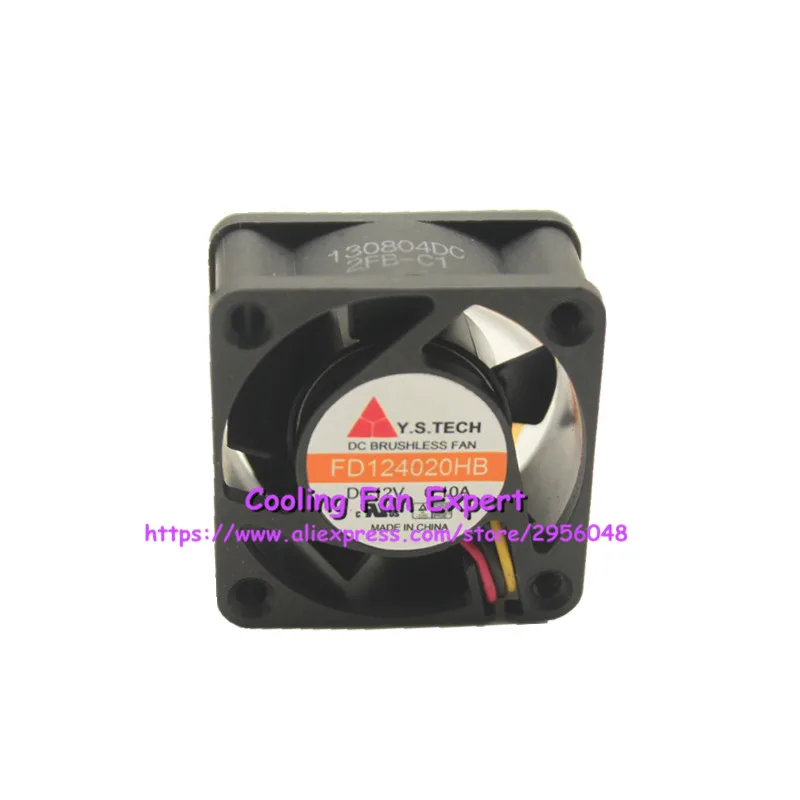 Y. S. Tech FD124020HB 4020 4 см DC 12 В 0.1A вентилятор 40*40*20 мм бесшумный 6300 об/мин 3 провода