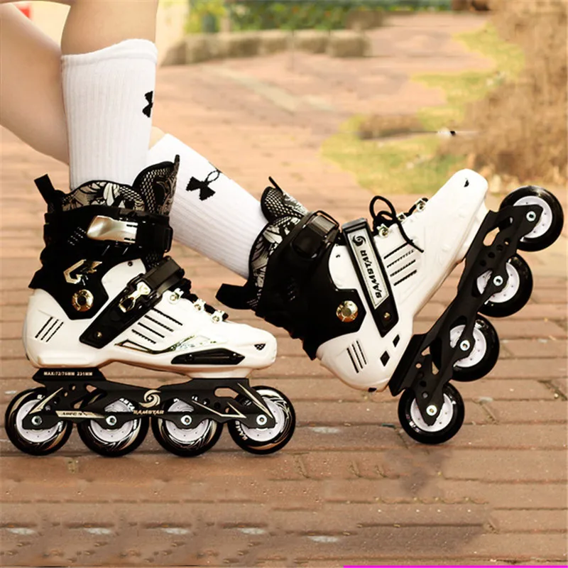 المهنية زلاجات دوارة البالغين مضمنة أحذية التزلج عالية الجودة انزلاق حرة تزلج Patins 4 عجلات رويدس