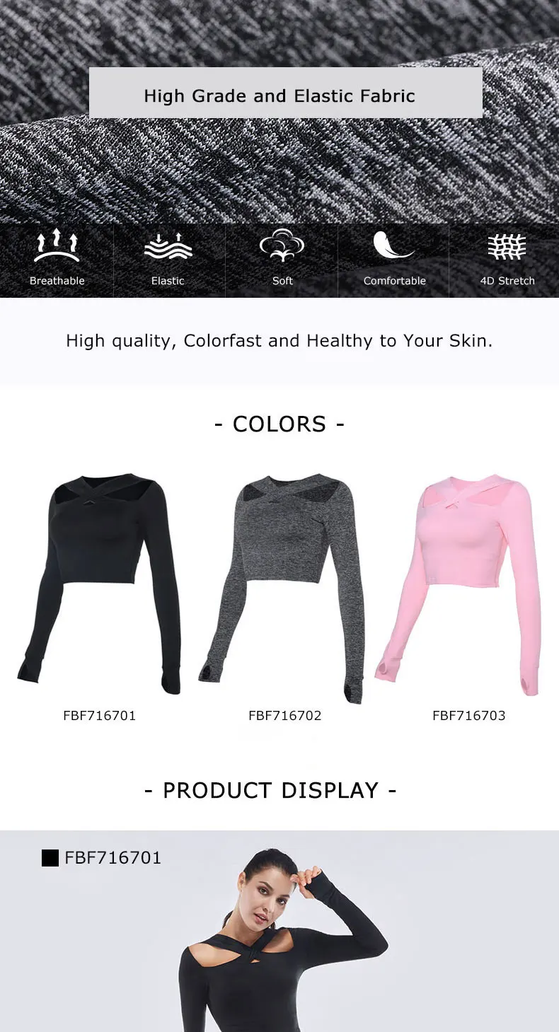 VANSYDICAL Yoga Top For Women Yoga Shirts Long Sleeve Gym Shirts Fitness Clothing Shirt Female Sports Tops Women Sport Shirt bts 14