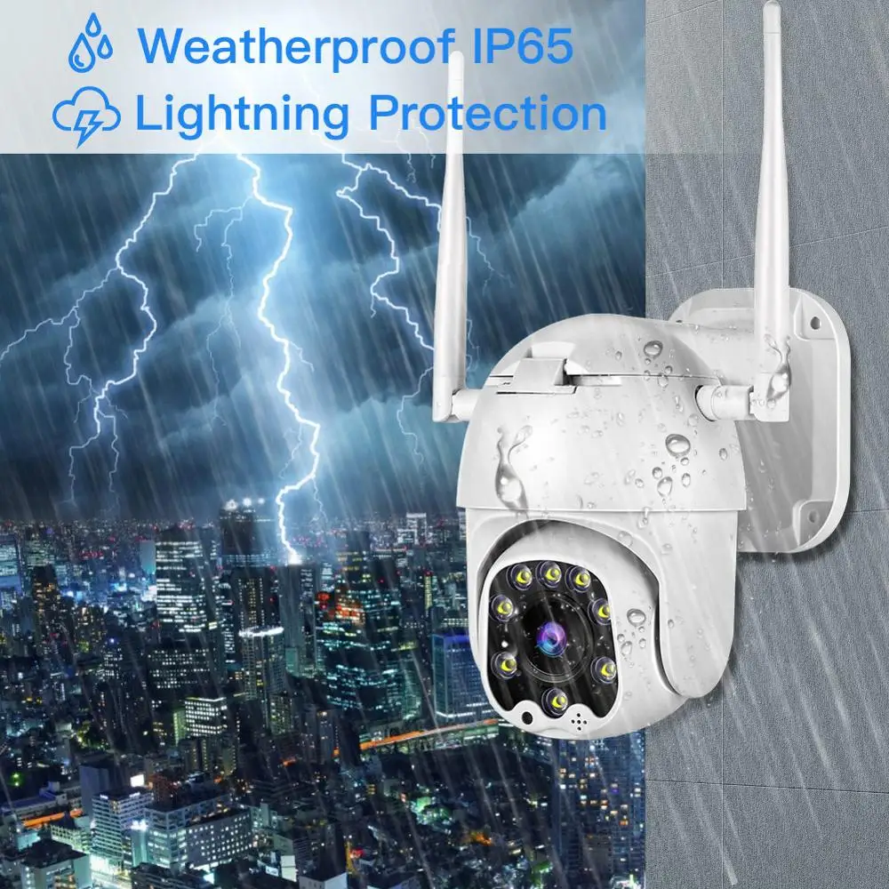 Ip-камера наружная WiFi 2MP 1080P Беспроводная PTZ скоростная купольная CCTV IR Onvif IP Cam Wi-Fi камера IpCam Camara охранное наблюдение