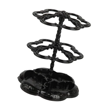 

Ornamentation Display Earring Showing Rotating Holder Stand for Jewelry Shop, Black Plastic