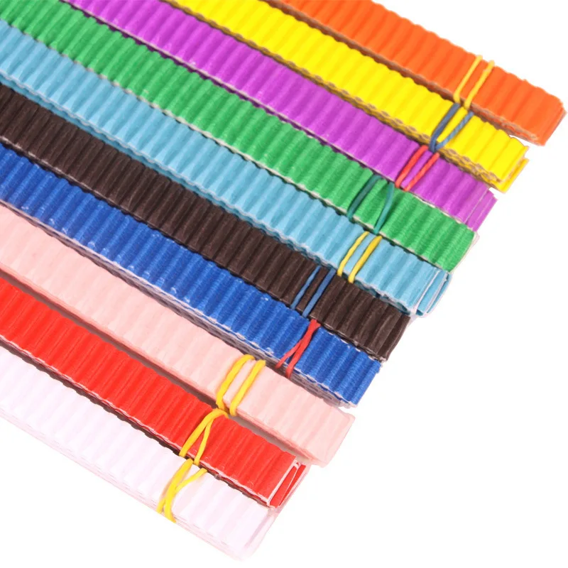 Color craft paper corrugated paper children's DIY manual paper origami materials corrugated paper slip 60PCS