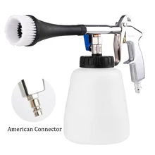 Автомобильный мойщик, чистящий пистолет Tornado высокого давления, внутренний пистолет для глубокой очистки, для ухода за кокпитом, с щеткой, с воздушным управлением, разъем США