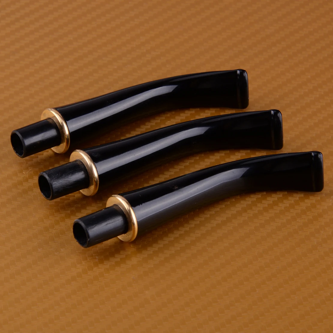 

3pcs Filter Black 9mm Ebonite Vulcanizates Ring Mouthpieces Stem for Tobacco Smoking Pipe