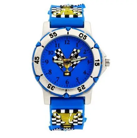 Кубок мира новые детские военные спортивные часы кварцевые аналоговые и цифровые часы модные 3D наручные часы - Цвет: Синий