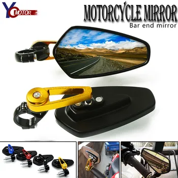 

1 Pair 7/8"22 Universal Motorcycle Rearview Mirror Rear View Handle bar EndkSide Mirror for yamaha XMAX 125/200/250/400 XMAX300