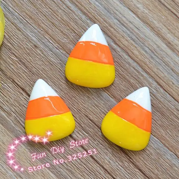 

Candy Corn for Halloween Party Resin Cabochons Flatback Flat Back free shipping 50pcs/lot 27*21mm