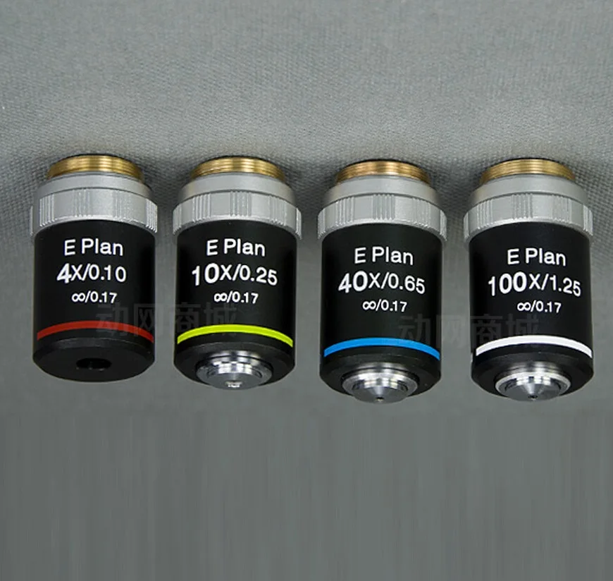 

4x, 10x, 40x, 100x Professional Biological Microscope Optical Infinity Plan Achromatic Objective