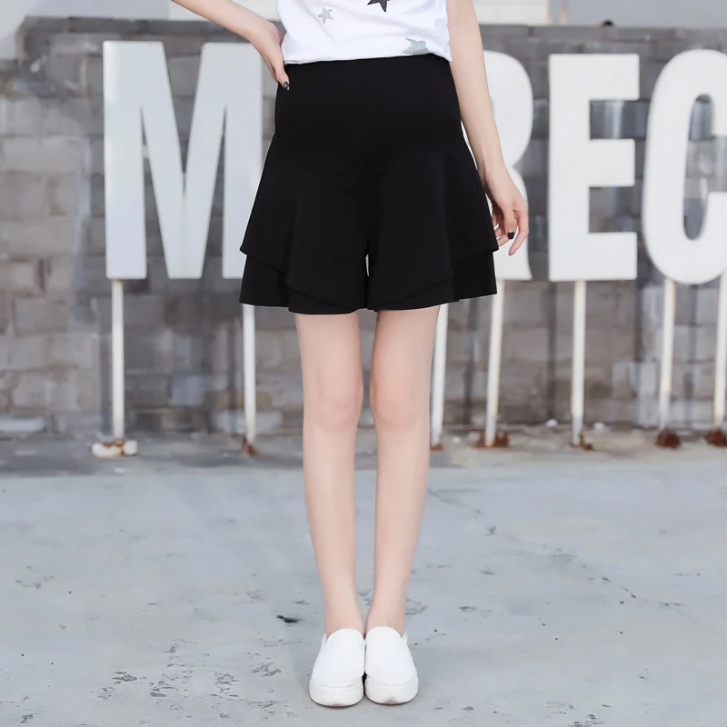 Summer new pregnant women shorts tide mother wearing pregnant women skirt fake two stomach lift pants pregnancy skirt
