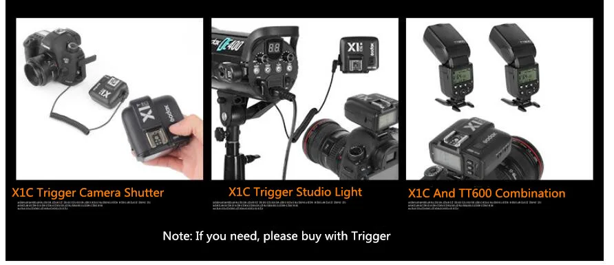 Godox TT600 TT600-S 2.4G Wireless GN60 Master/Slave Camera Flash Speedlite for C