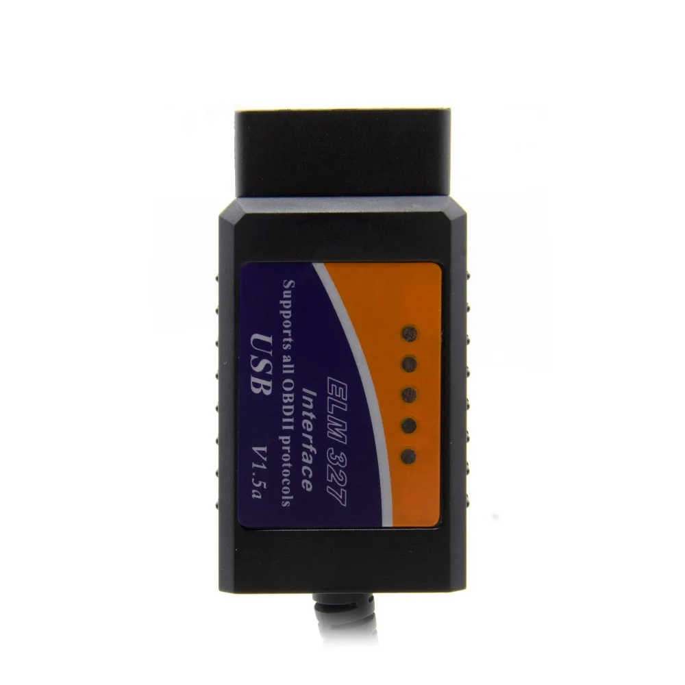 Новейший ELM327 USB V1.5 OBD2 автомобильный диагностический сканер ELM 327 V 1,5 OBD 2 OBDII интерфейс на основе ПК автоматический диагностический инструмент OBD-II сканирования