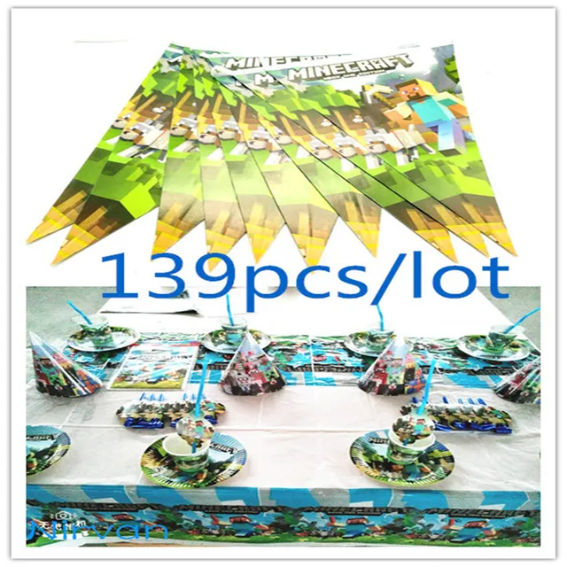 Disposable Tablewares Set For 20kids Banner Cups Plates Tissues