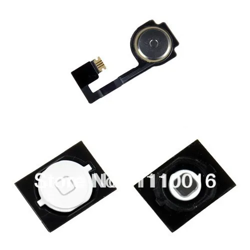 

Brand New Black/White Home Button with Flex Ribbon Replacement Parts for iPhone 4S, Free shipping