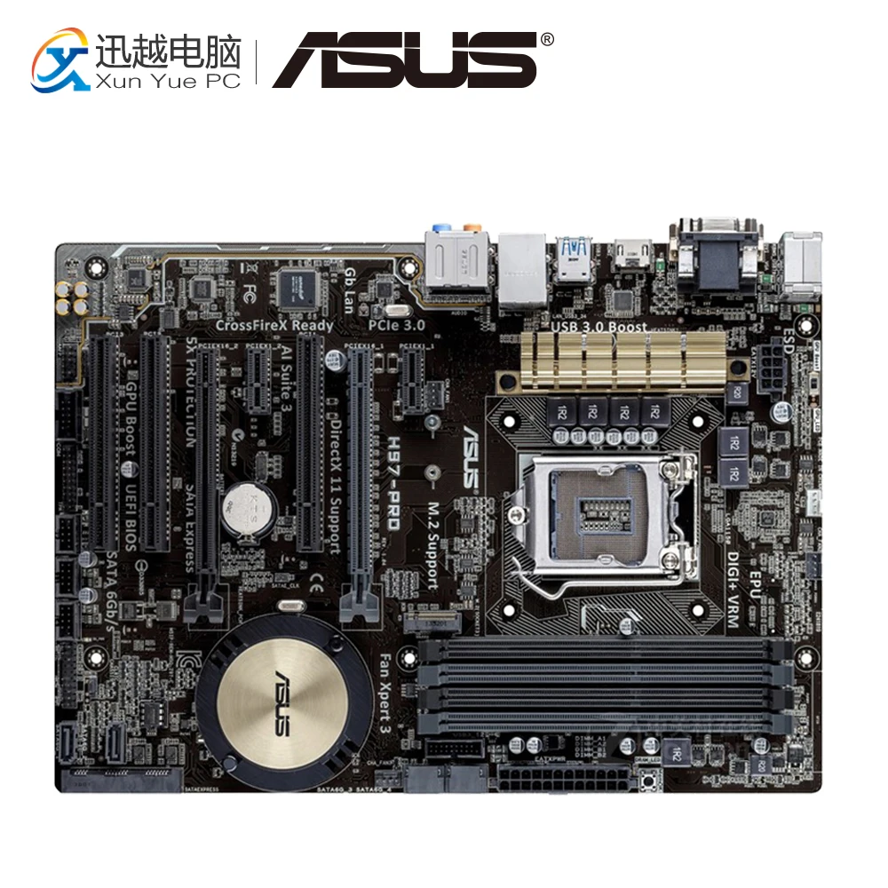 

Asus H97-PRO Desktop Motherboard H97 Socket LGA 1150 For Core i3 i5 i7 DDR3 32GB SATA3 USB3.0 HDMI ATX Original Used Mainboard