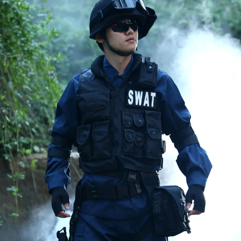  60CM Military Tactical Vest New Black Outdoor SWAT FBI High Quality Protective Combat Police Equipm