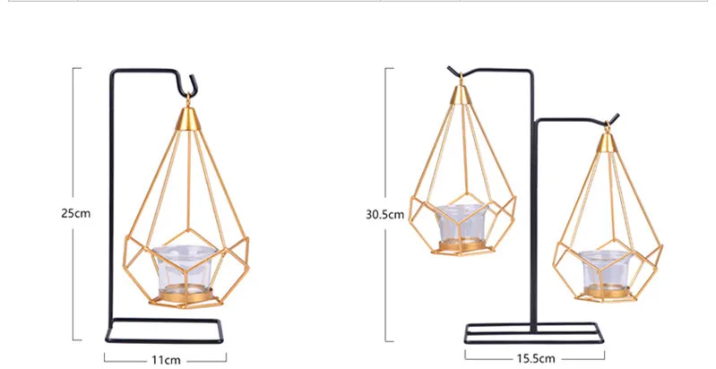 Нордический стиль черные подсвечники железные 3D геометрический подсвечник Настольный Декор креативный домашний Свадебный декор украшения для свечи держатель