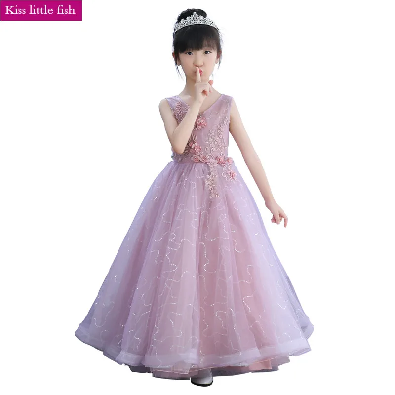 Dark pink flower girl dresses Clearance