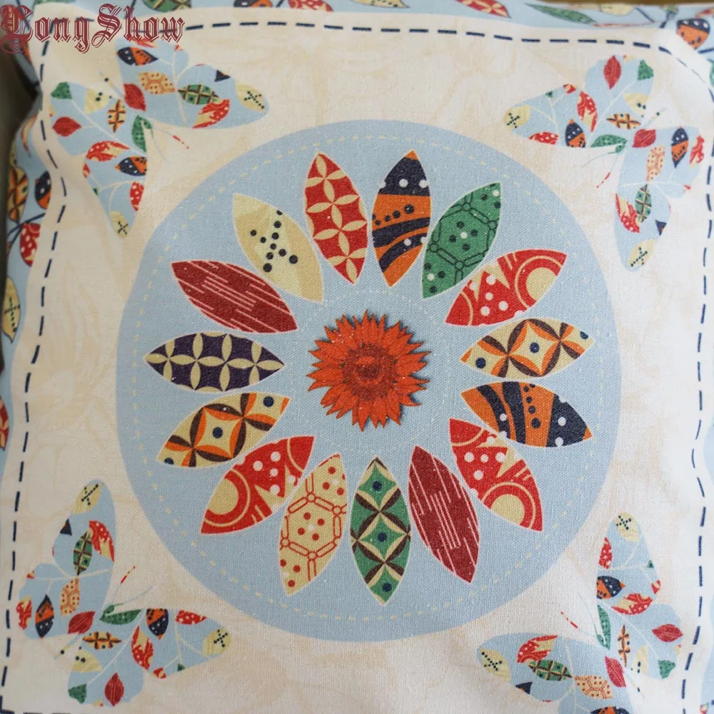 Чехол для подушки из хлопка и льна с рисунком фламинго 45x45 см|pillow case|embroidered pillow