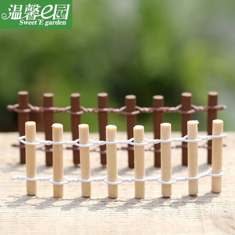 

1pcs micro-landscape round wooden fence Home Accessories small fence wooden handicraft Fairy Garden Miniatures Home Decor