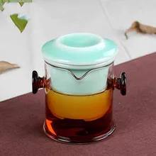 Стеклянный керамический пенопластовый чайник чайный стакан термостойкий Амфора стеклянный красный чайник