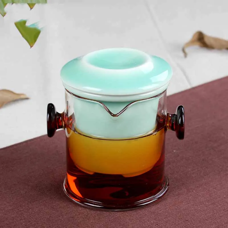 Glass ceramic foam teapot Tea glass heat-resistant amphora glass red teapot