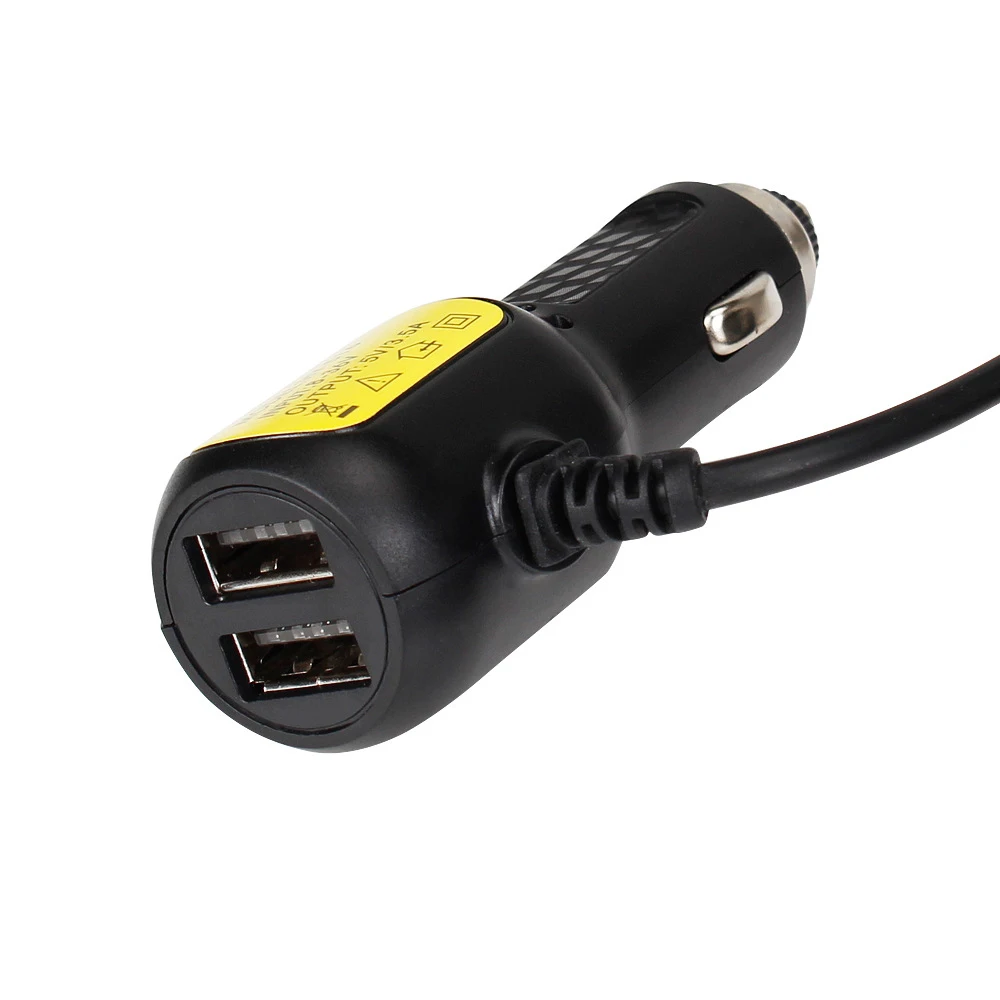 Новинка 3,5 м 5 в 2 а автомобильное зарядное устройство с двумя usb-портами Micro/Mini USB кабель для видеорегистратора заднего вида