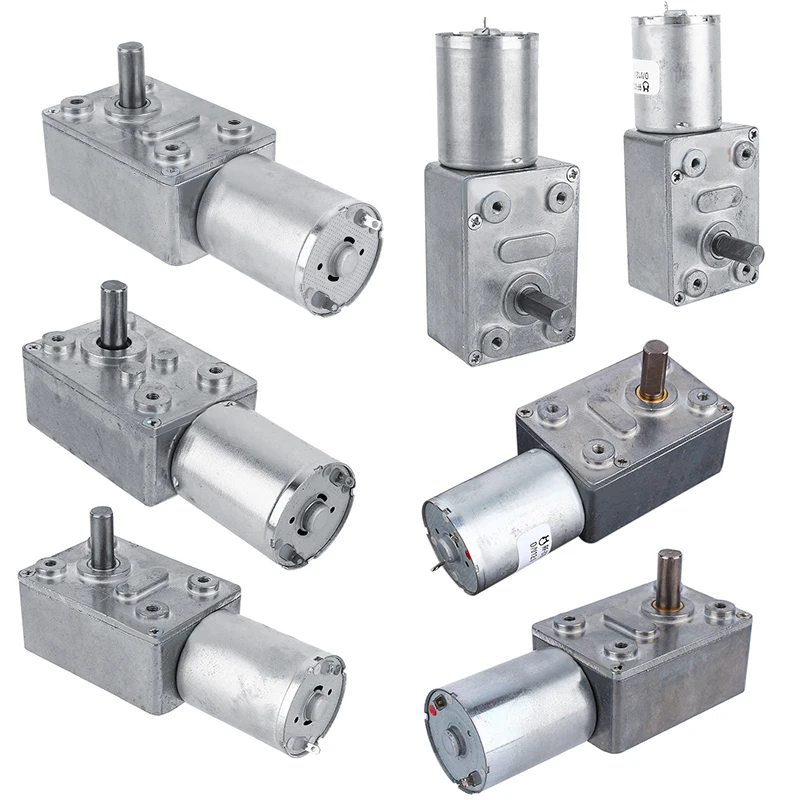 DC 12V Electric Motors Reduction Motor Worm Reversible High Torque Gear Motor With Self-locking 2/3/5/6/10/20/30/62/100RPM
