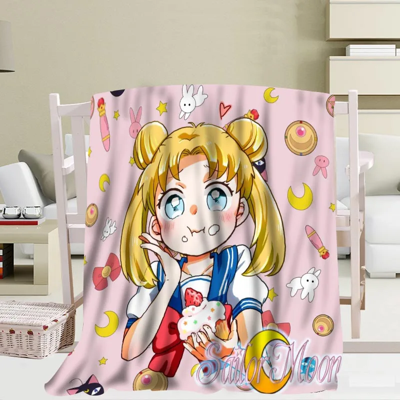 P+ Sailor Moon одеяло мягкое DIY диван-кровать одеяло для детей и взрослых теплое одеяло на заказ размер 56x80Inch50X60Inch40X50Inch - Цвет: 10