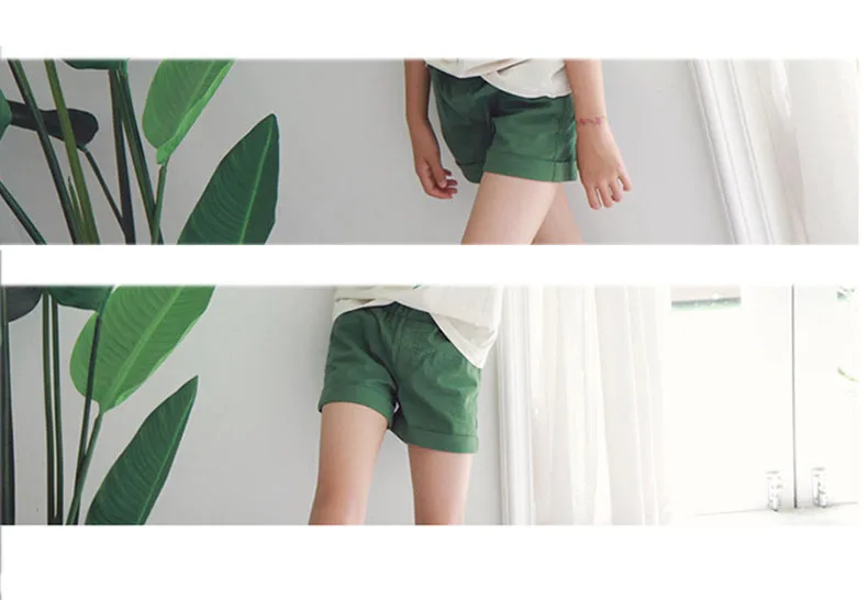 cotton shorts girls children big clothing spring summer 2018 new high waist khaki green toddler kids shorts girl with pockets 4 5 6 7 8 9 10 11 12 13 14 15 16 years old little big girls summer shorts kids (8)