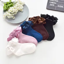 Girls Socks Children Brand Princess Socks Cotton Breathable Bow Lace cute Baby Girls Kids Ruffle Frilly Ankle Socks 2018 lace socks girls cozy vintage lace ruffle frilly ankle socks baby girls princess socks floral kids meias school pink sweet