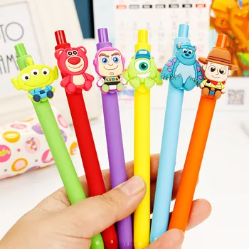 

24pcs/lot Kawaii Cartoon wholesale Gel Pen 0.5mm Black Gift Pen Wholesale Papelaria Stationery Office Supplies