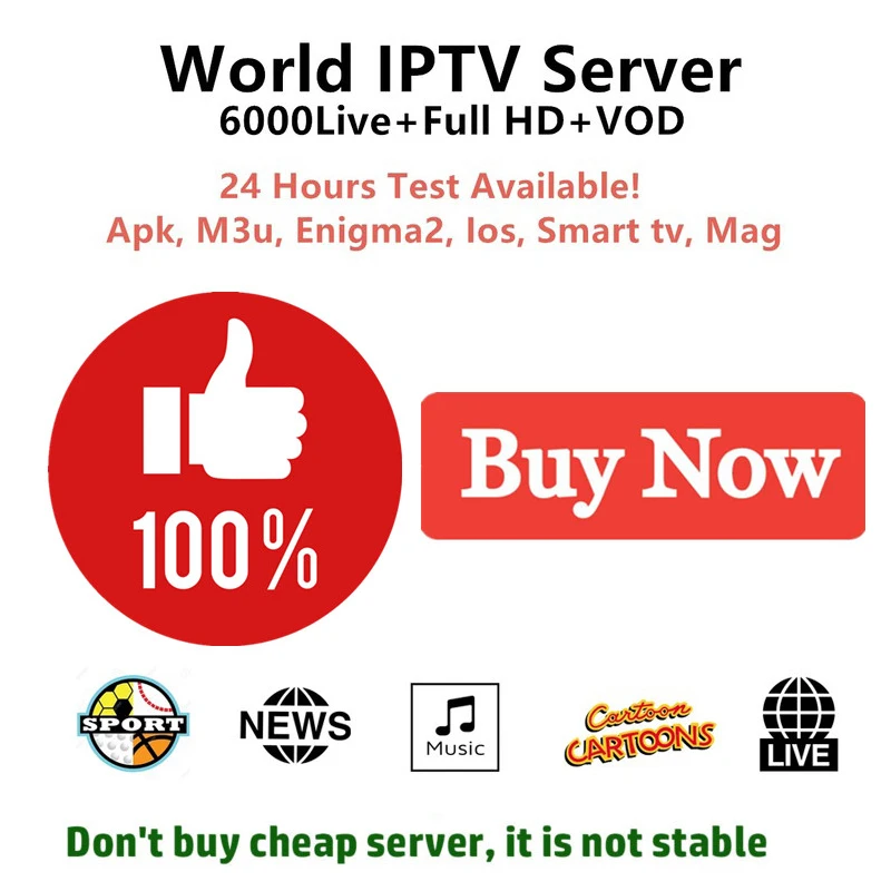 

Stable Iptv Subscription Europe Full HD Iptv Spain Portugal Include VOD Adult Channels Work for Smart tv Iptv M3U Android Device