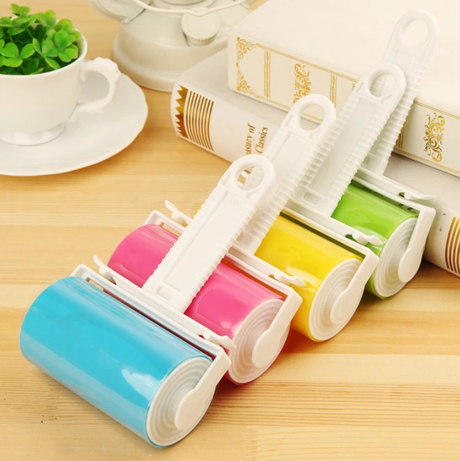 

Small Washable Dedusting Lint Sticking Roller With Cover Recycled Clothes Sticky Hair Cleaning Wool Carpet Dust Catcher Duster