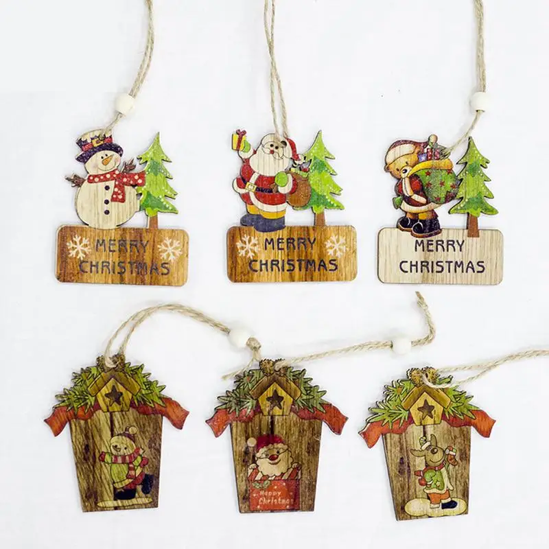 

Christmas Decoration Tag Creative Painted Christmas Decoration Pendant Christmas Tree Decoration