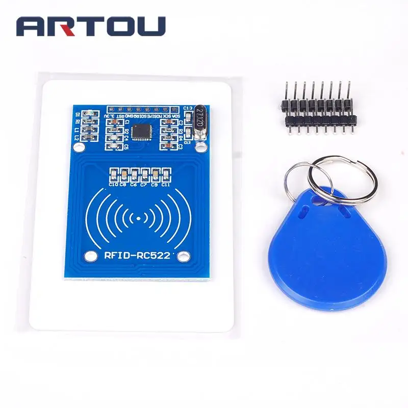 

5PCS RC522 RFID Module with IC Card S50 Fudan Cards Key Chains Provide Development Code