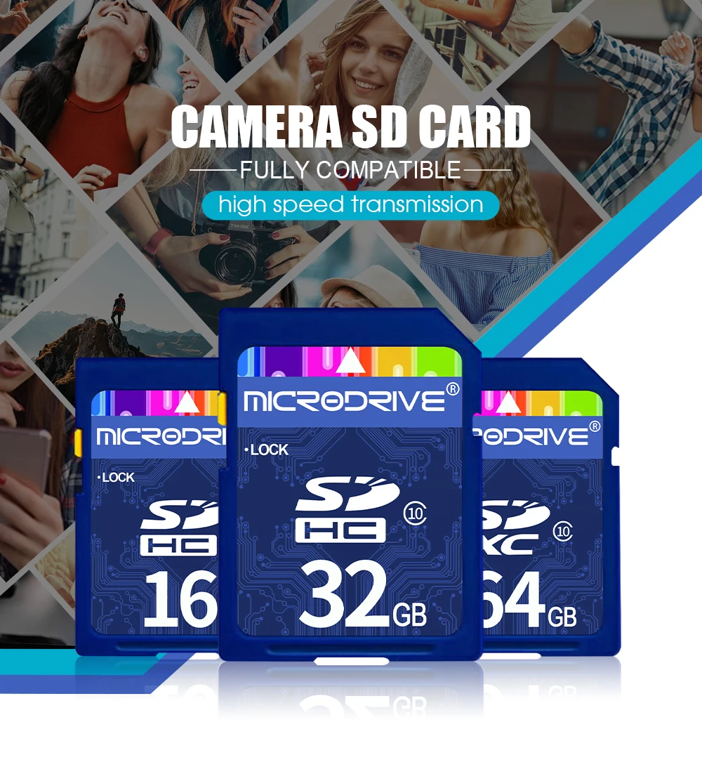 Высокоскоростная карта памяти sd карта 32 Гб класс 10 sd-карта s 8 ГБ 16 ГБ SDHC SDXC флэш-память SDcard 32 Гб 64 Гб 128 ГБ для цифровых камер