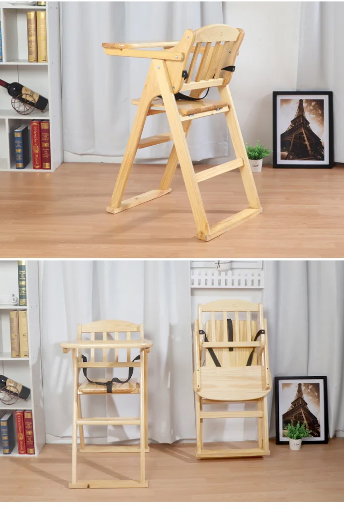 Практичный детский стул простые деревянные хозяйственные складные детские стула Ресторан многофункциональный падения сопротивление